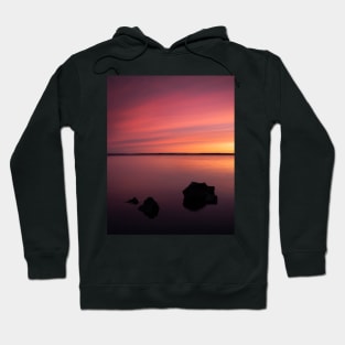 Colorful sunrise at the lake Hoodie